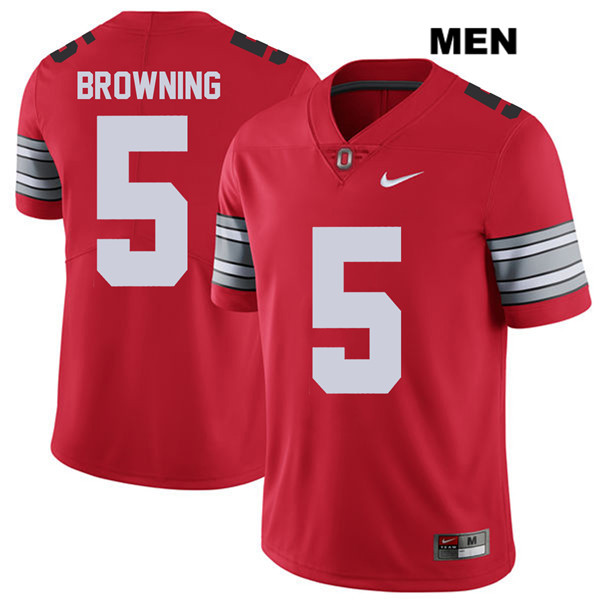 Ohio State Buckeyes Men's Baron Browning #5 Red Authentic Nike 2018 Spring Game College NCAA Stitched Football Jersey NE19B55LH